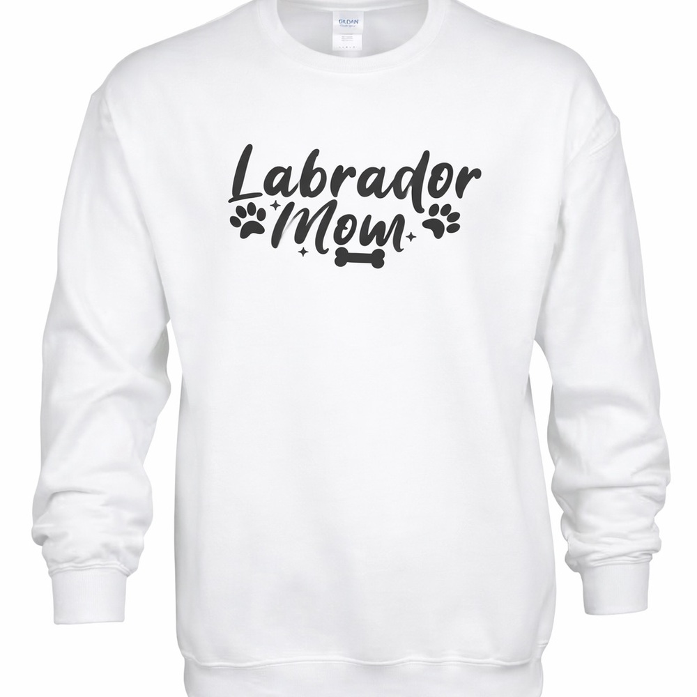 Labrador Mom Crewneck – White or‎ Gray